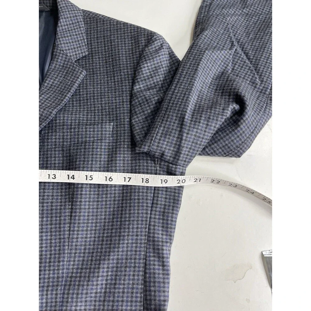Hugo Boss Hutch3 Men 38R Blazer Wool Check Suit Jacket Coat